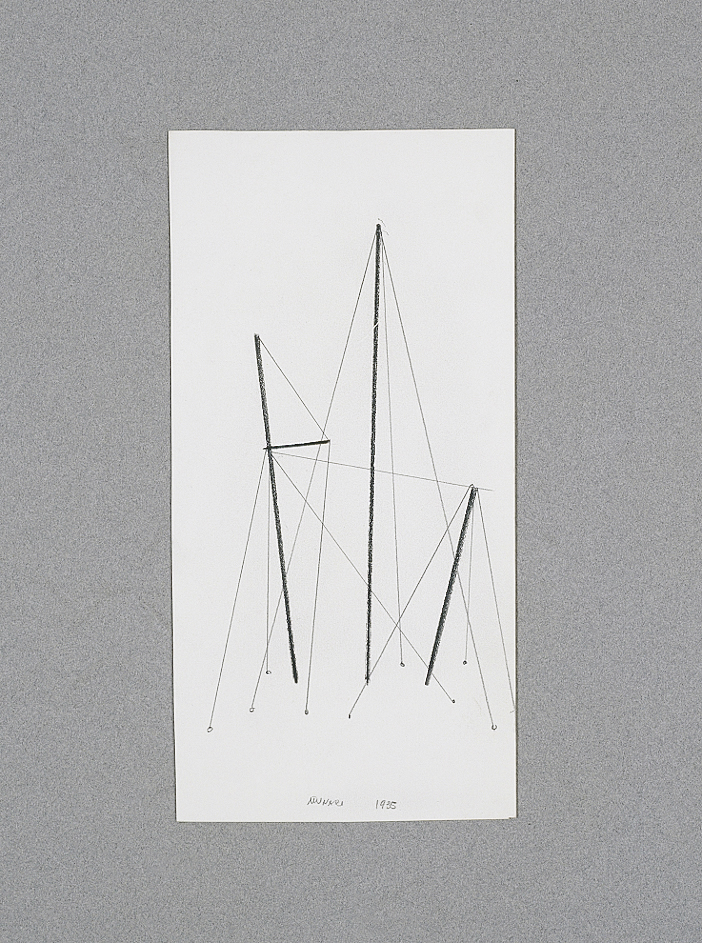 Tensioni, 1935 matita su cartoncino cm 12x24h